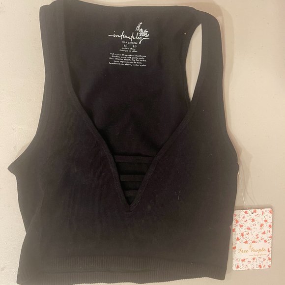 Free People Other - Free People Lattice-Neck Pullover Brami Black XS/S